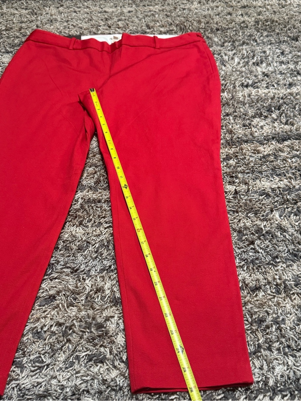 J. Crew Factory Red Cropped Ankle Pants Winnie Pant City Fit . - Picture 6 of 12
